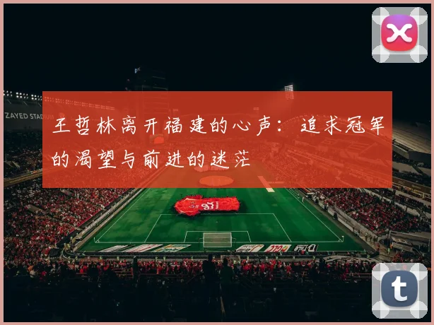 王哲林离开福建的心声：追求冠军的渴望与前进的迷茫