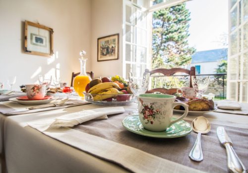 Breakfast in Villa Athanaze's dinning room